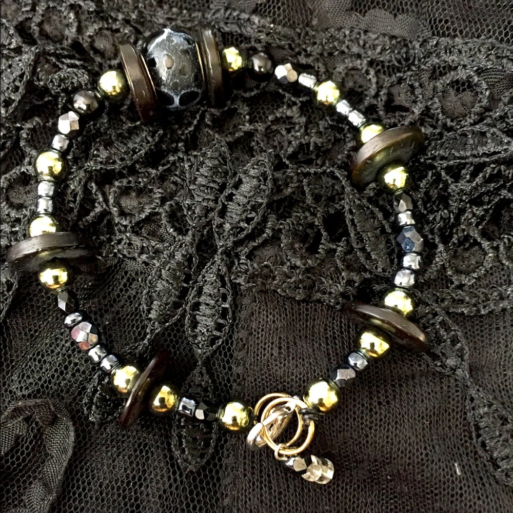 Unisex Black&Gold Anklet/Bracelet